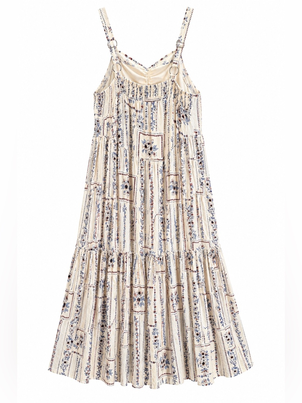 Maurices XXL Boho Floral Maxi Dress Adjustable Straps Pockets Lined Rayon Ruffle - Picture 4 of 8